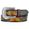 Nocona Belt Co. Nocona | Sunflower Tooled Belt -Boy Straw Hat Sales Shop N320002301 1