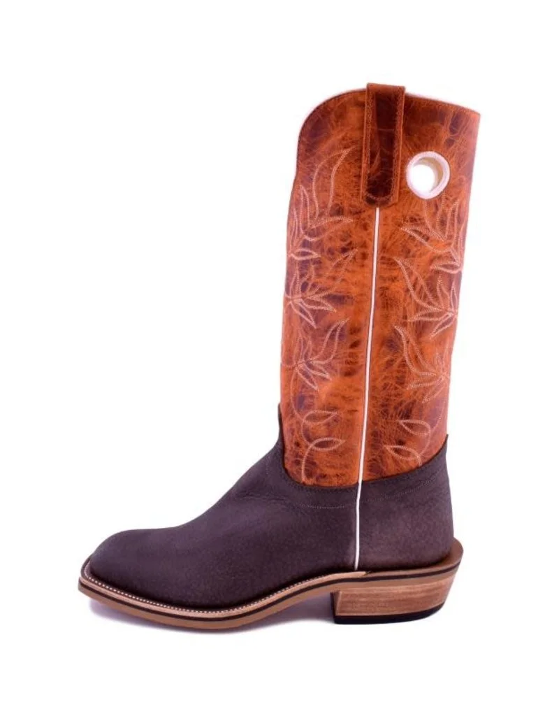 Olathe Boot Co. | Grey Slanted Buffalo Boot 4 Olathe Boot Co. | Grey Slanted Buffalo Boot - Image 2