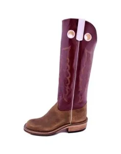 Olathe Boot Co. | Natural Brahma Bison/Sangria Boot -Boy Straw Hat Sales Shop Olathe Natural Brahma Bison Boot 1