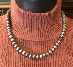 Rustic Rose Jewelry | 16" 8mm Navajo Pearl Necklace