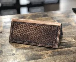 Cedar Ridge Leather | Hand Stamped Leather Checkbook Cover -Boy Straw Hat Sales Shop UNADJUSTEDNONRAW thumb 4f