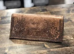 Cedar Ridge Leather | Hand Stamped Leather Checkbook Cover -Boy Straw Hat Sales Shop UNADJUSTEDNONRAW thumb 50