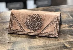 Cedar Ridge Leather | Hand Stamped Leather Checkbook Cover -Boy Straw Hat Sales Shop UNADJUSTEDNONRAW thumb 51