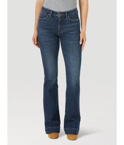 Wrangler | Retro Green Jean - Sara High Rise Trouser