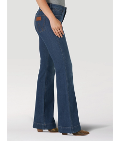 Wrangler | Retro Green Jean - Yasmin High Rise Trouser