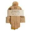 Pendleton Woolen Mills Pendleton | Tan Cold Weather Knit Set -Boy Straw Hat Sales Shop hat glove set tan