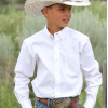 Cinch | Boys White LS Solid Shirt -Boy Straw Hat Sales Shop image
