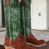 Olathe Boot Co. | Brown Mule Roughout/Jade Navajo Boot -Boy Straw Hat Sales Shop jadenavajo