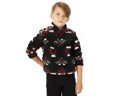 Wrangler | Boys Black Fleece 1/4 Zip Pullover