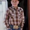 Cinch | Boy's Multi-Color Plaid LS Shirt -Boy Straw Hat Sales Shop x
